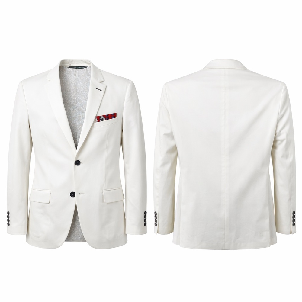 Paisley & Gray Men's 38R Slim Fit Blazer Cream Ivory Modern Classic